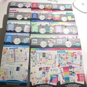 NWT- Lot of 12 sticker books (happy planner)